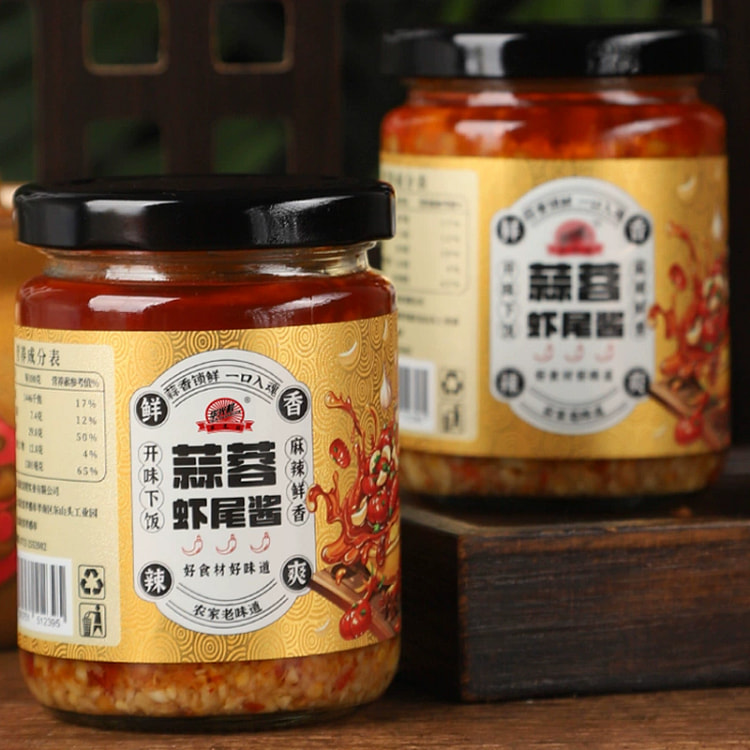 华光村蒜蓉虾尾酱210g*1瓶 210 克