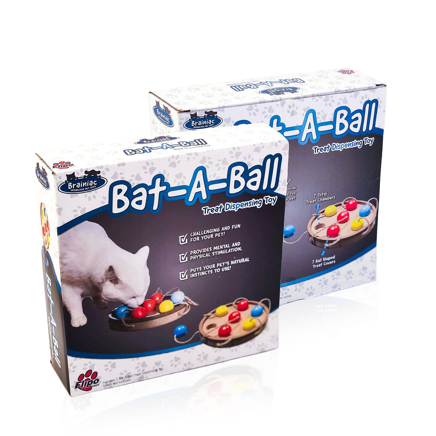Brainiac Bat-A-Ball Interactive Pet Toy 1 each
