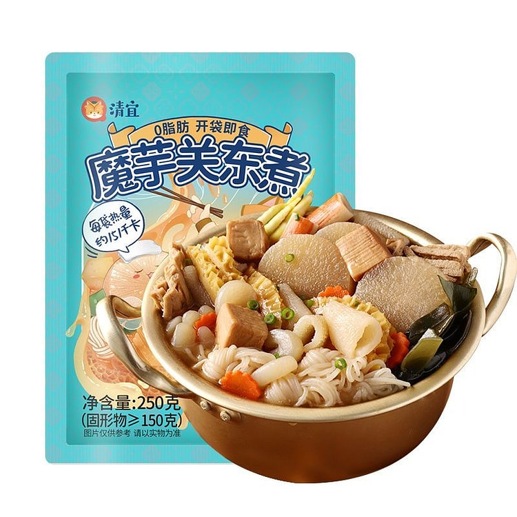 清宜 魔芋关东煮 速食材带汤料 0脂肪 免煮开袋即食 便利店同款风味汤底 减肥代餐 250g*1袋