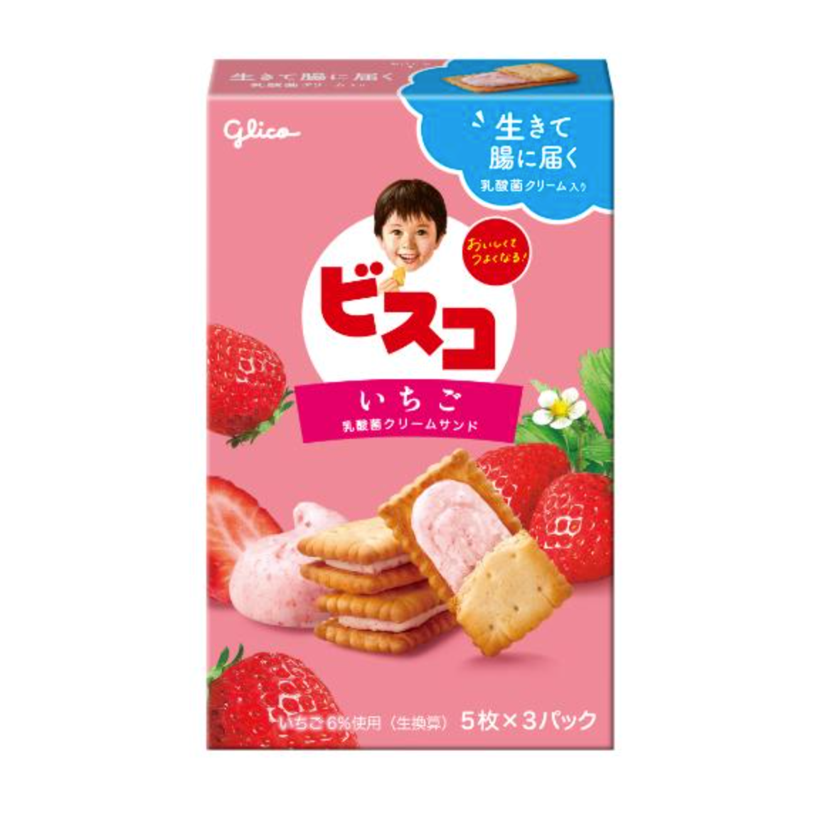 Bisco <Strawberry> 15 pieces 1 箱