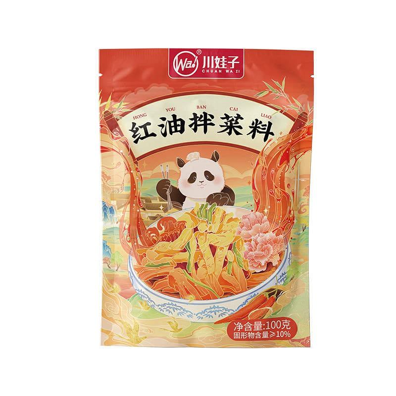 Sichuan wazi red oil mixed vegetable condiments sour and spicy flavor 100 g