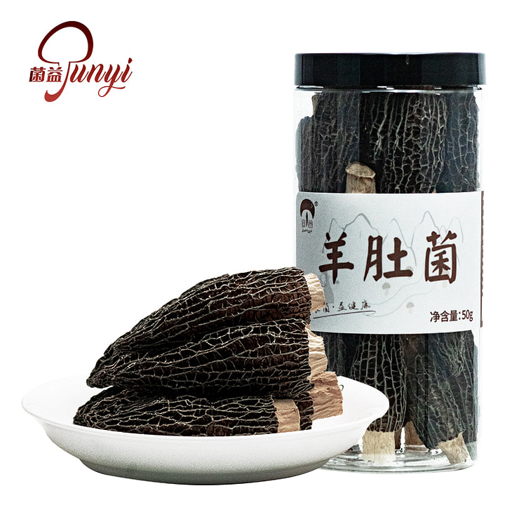 菌益 羊肚菌干货云南特产50g*1瓶
