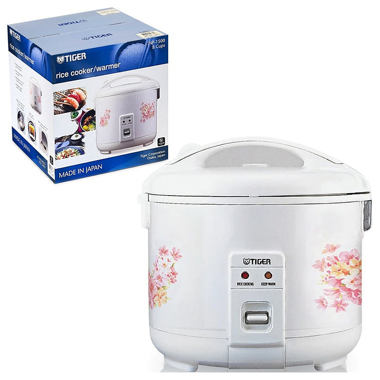Tiger Rice Cooker Warmer 8 Cup, Flower 1 each