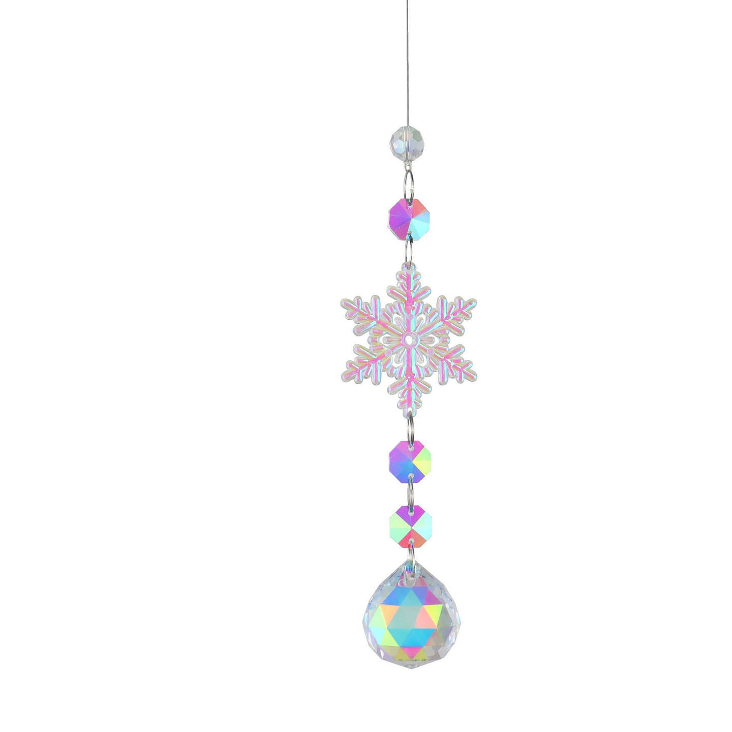 Christmas Tree Window Decoration Pendant Snowflake Crystal-Type B 1 each