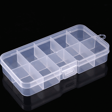 Small mini Plastic Makeup Organizer 10 section divided Makeup Display Case 1 each