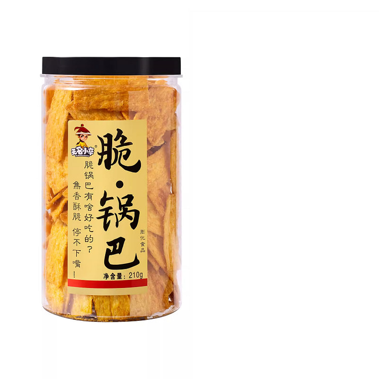 无名小卒原味锅巴怀旧特色休闲食品210g*1桶装