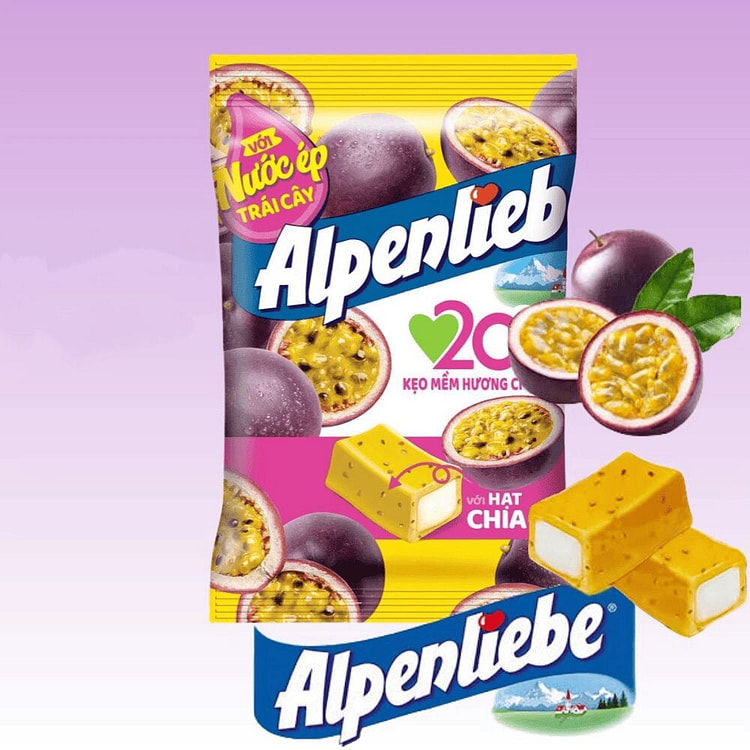 Alpine passion fruit flavored soft candy 84g