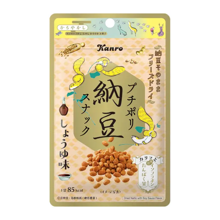 Kanro Petit Poli Natto Snack Soy Sauce Flavor 18g 1 each