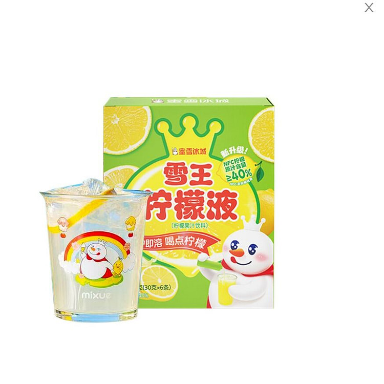 蜜雪冰城 柠檬液柠檬水浓缩NFC果汁补充维C*6条