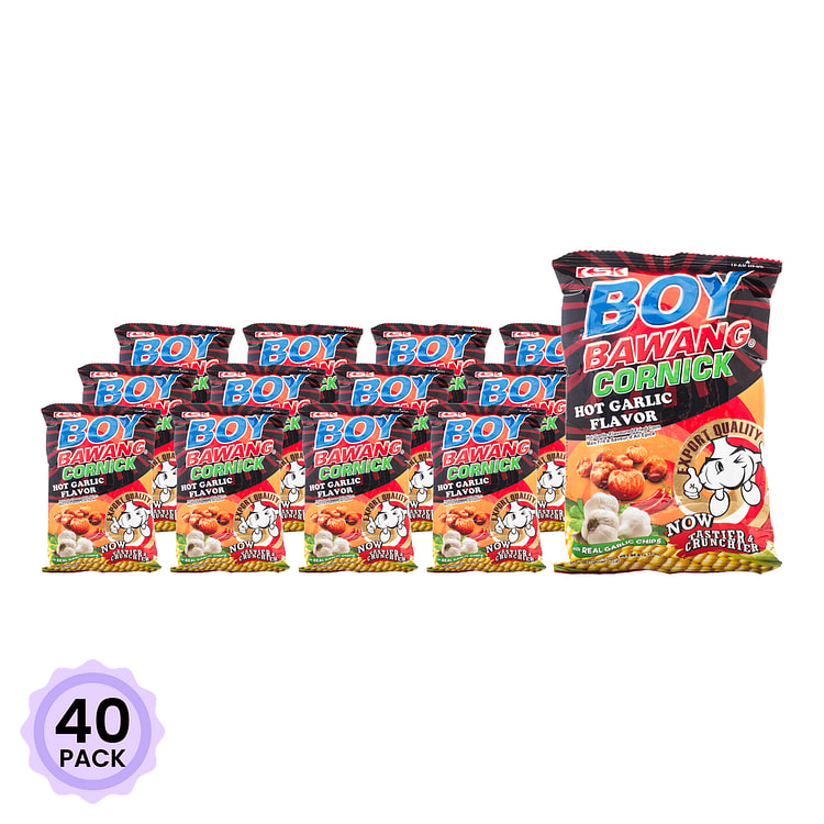 Boy Bawang 香辣蒜味玉米脆 90 克*40 包