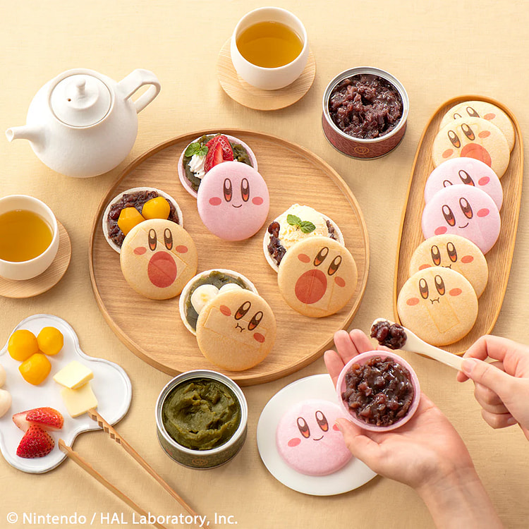 Kirby 最中和果子 红豆抹茶威化饼 2 罐套装 1 份