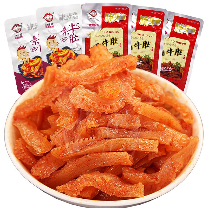 10包 缺牙齿 香辣素毛肚 魔芋丝 混合味 160 克