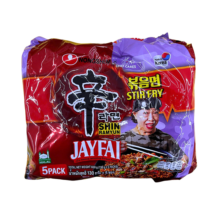Nongshim 介牌辛炒面 4.34盎司 5 包