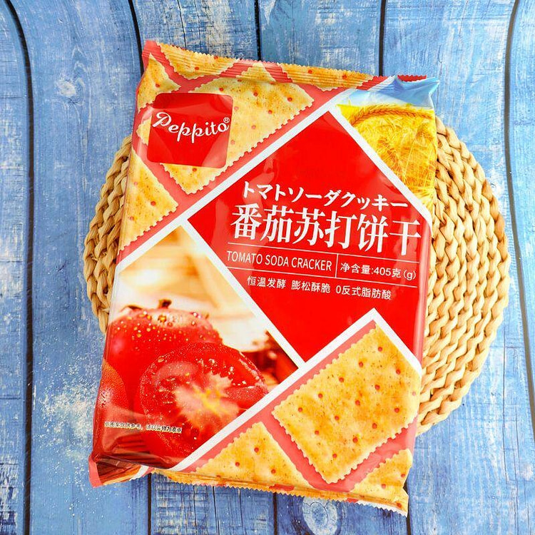 Peppito tomato soda crackers 405g 405 g