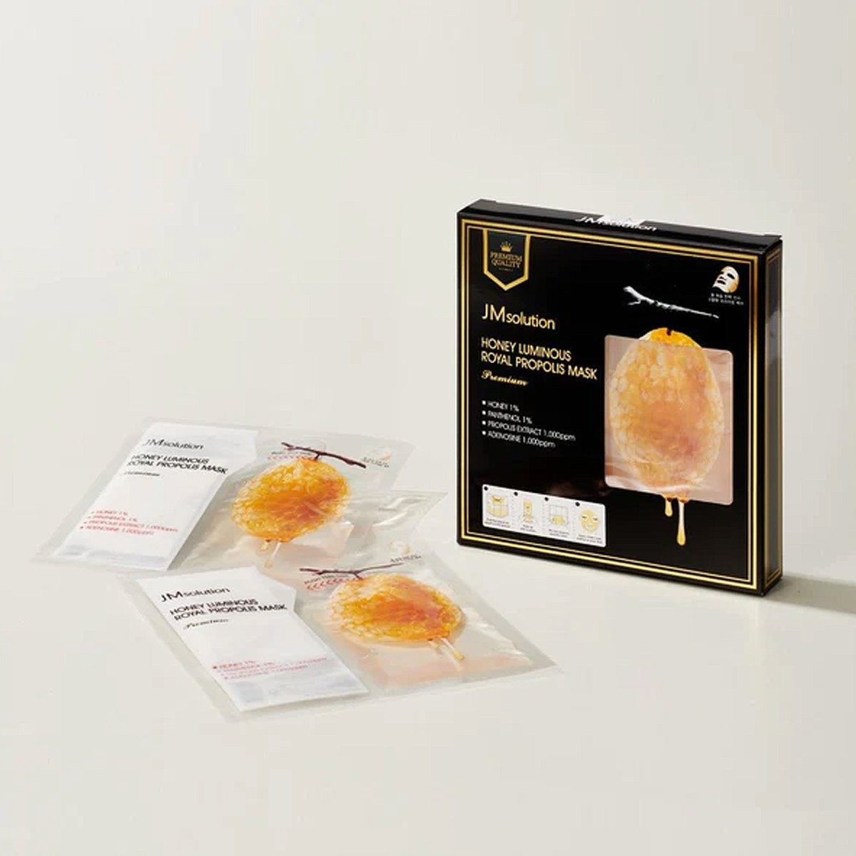 JM SOLUTION Honey Luminous Royal Propolis Mask Premium 5Pcs 1 개