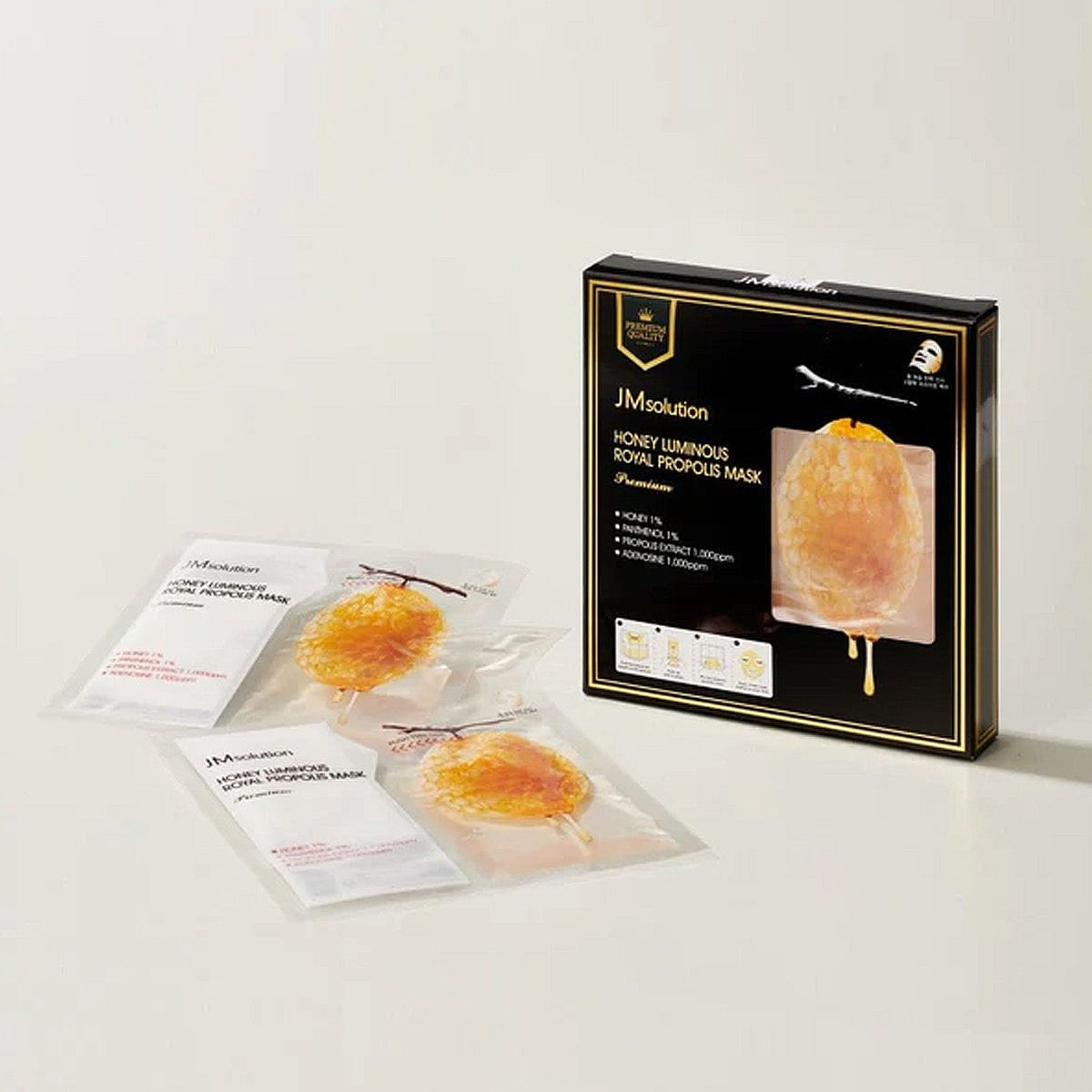 JM SOLUTION Honey Luminous Royal Propolis Mask Premium 5Pcs 1 each
