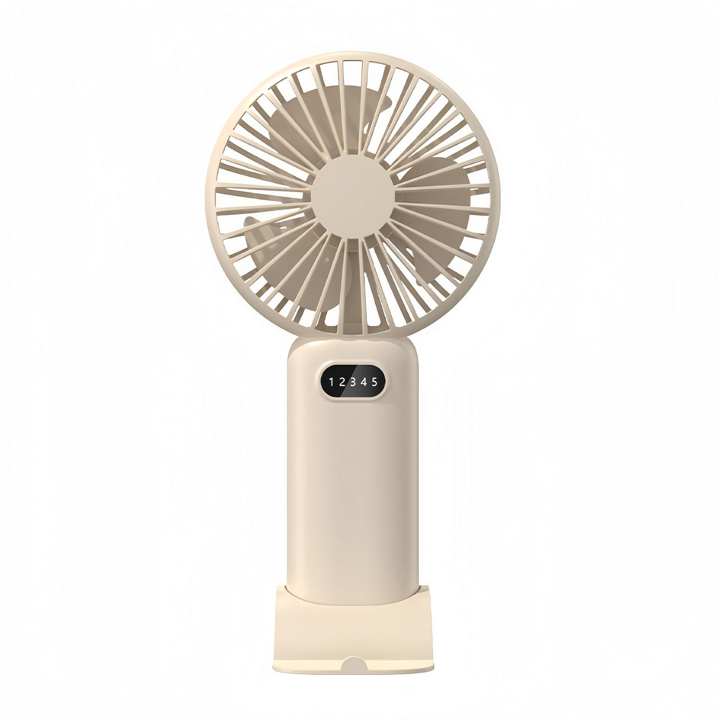 Handheld Rechargeable Mini Fan – Beige 1 count