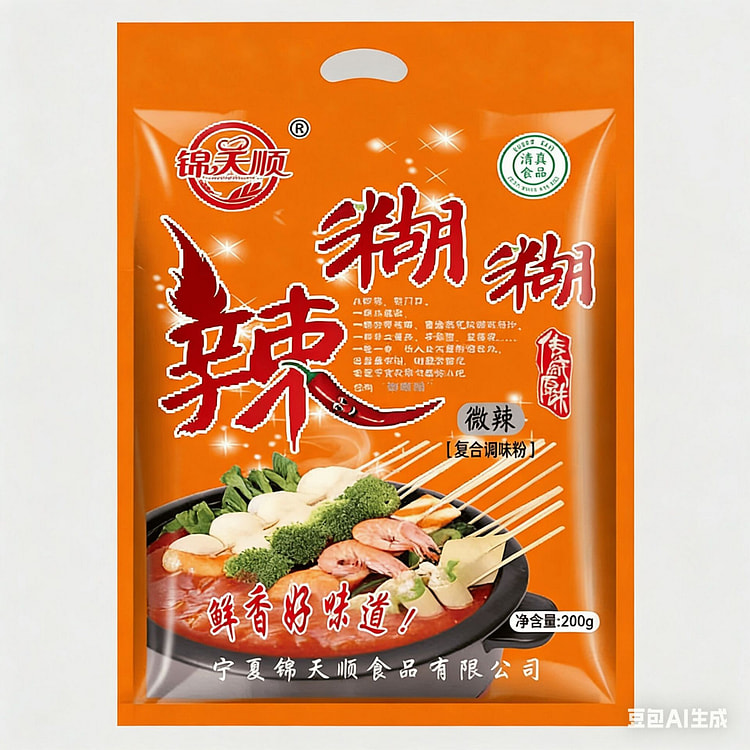 宁夏锦天顺辣糊糊串串火锅调味料微辣 400 克