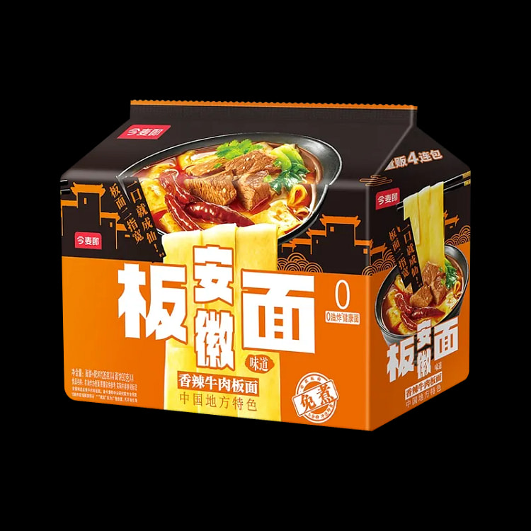 今麦郎安徽板面大包装方便面（香辣）126g*4 504 克