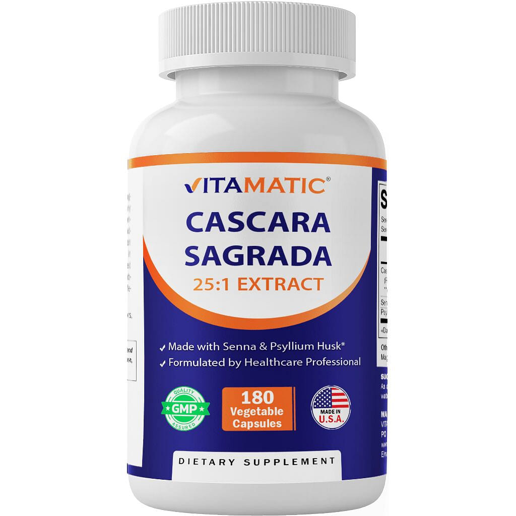 Cascara Sagrada – 180 Vegetable Capsules 1 each