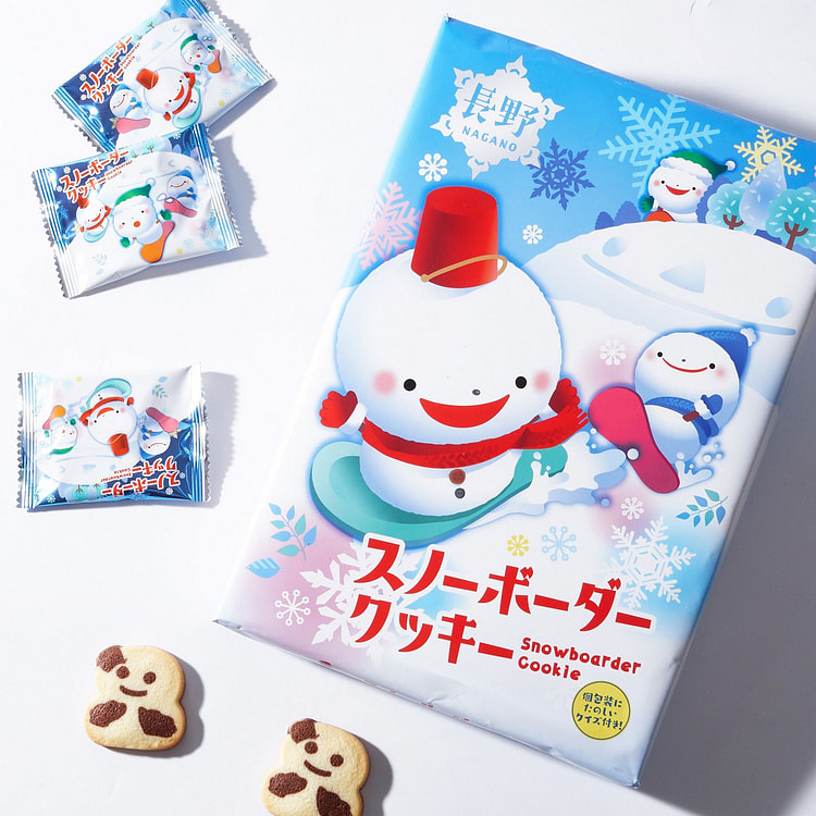 雪人滑雪板饼干（12块）