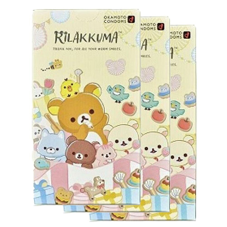 OKAMOTO Rilakkuma Hyaluronic Acid Condoms 30 pcs 3 box