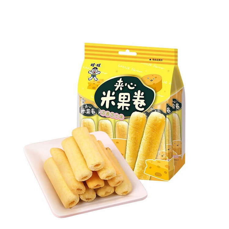 旺旺 夹心米果卷 芝士味 180g 零食 小吃