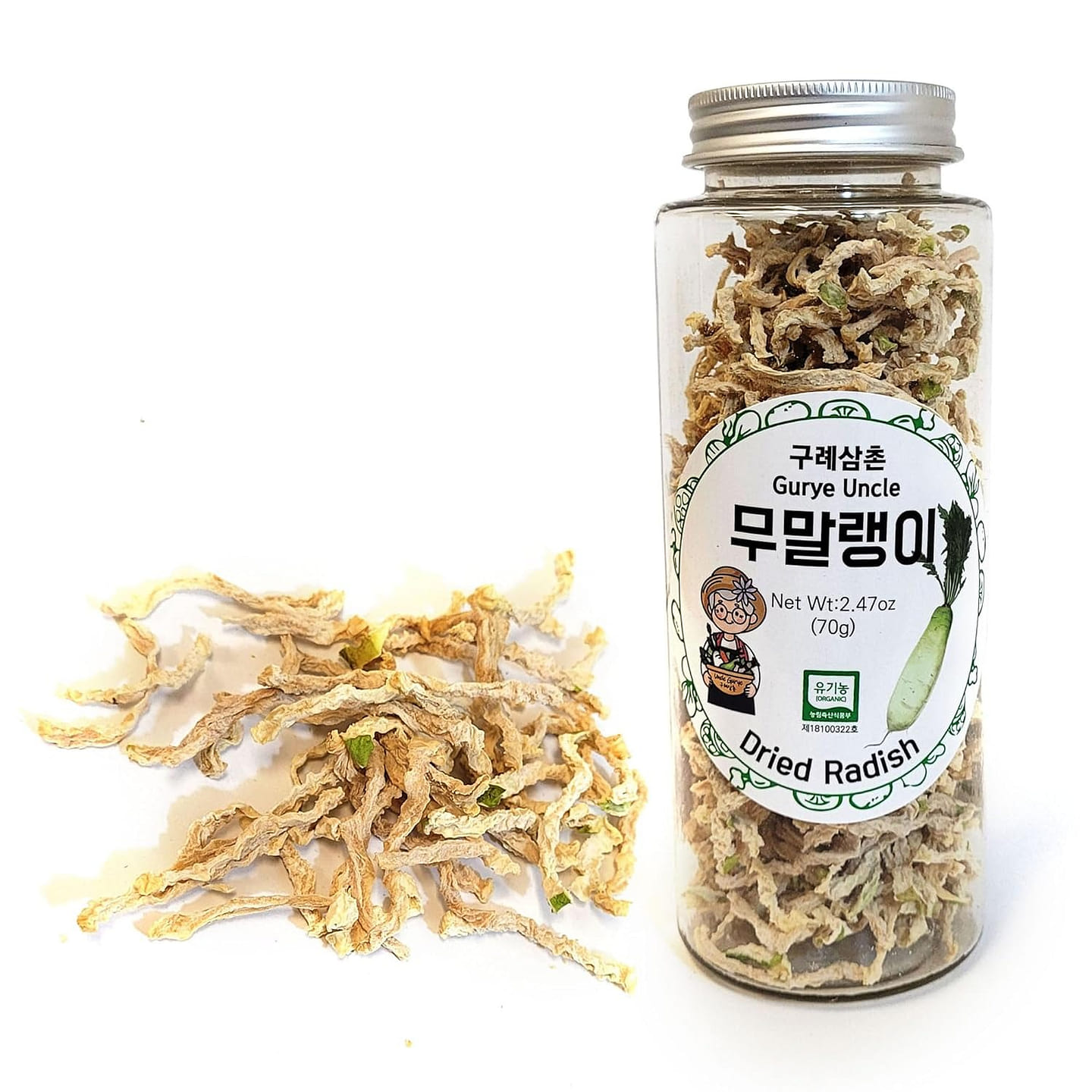 Gurye Uncle 100% Korea Natural Dehydrated Vegetable, Radish 70g 1 ケース