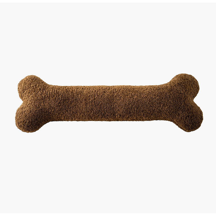 Boucle Bone-Shaped Body Pillow Brown-105x36cm 2000 g