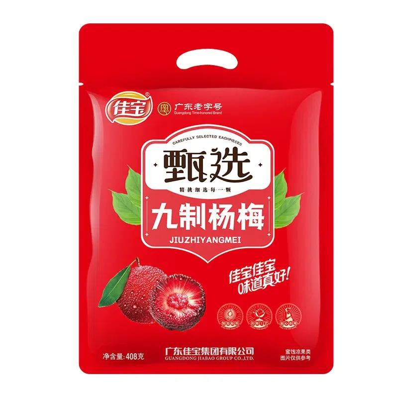 Jiabao selection of nine arbutus sweet and sour candied independent packaging 408 g