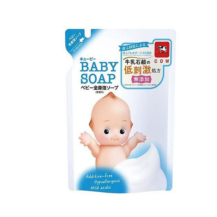 COW Milk Soap Kewpie Whole Body Baby Soap Foam Type Refill 350ml
