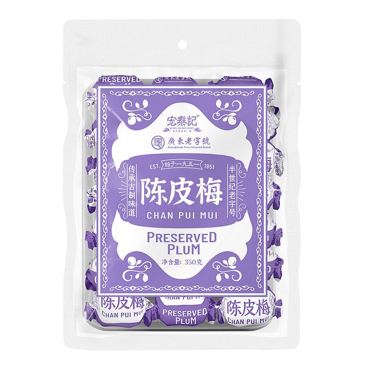 宏泰记纸包陈皮梅350g*1袋