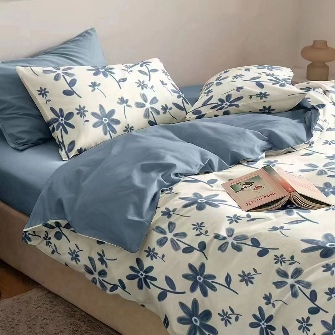 [small forestl150*200] INS Bed 4 Piece Duvet Cover + Sheet + Pillow Ca 1 each