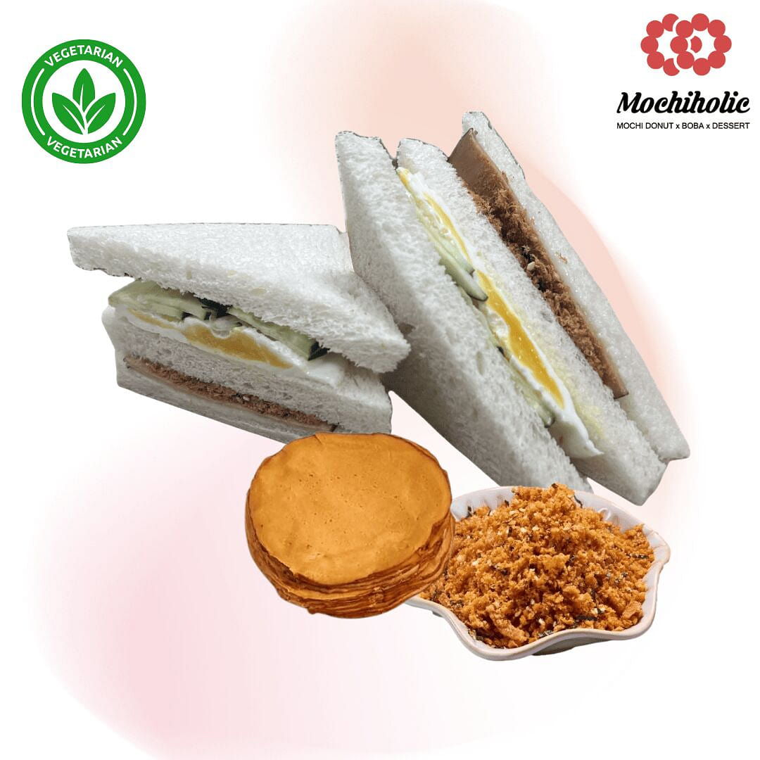 Vegetarian Pork Floss & Vegan Ham Egg Sandwich 2pc 1 each