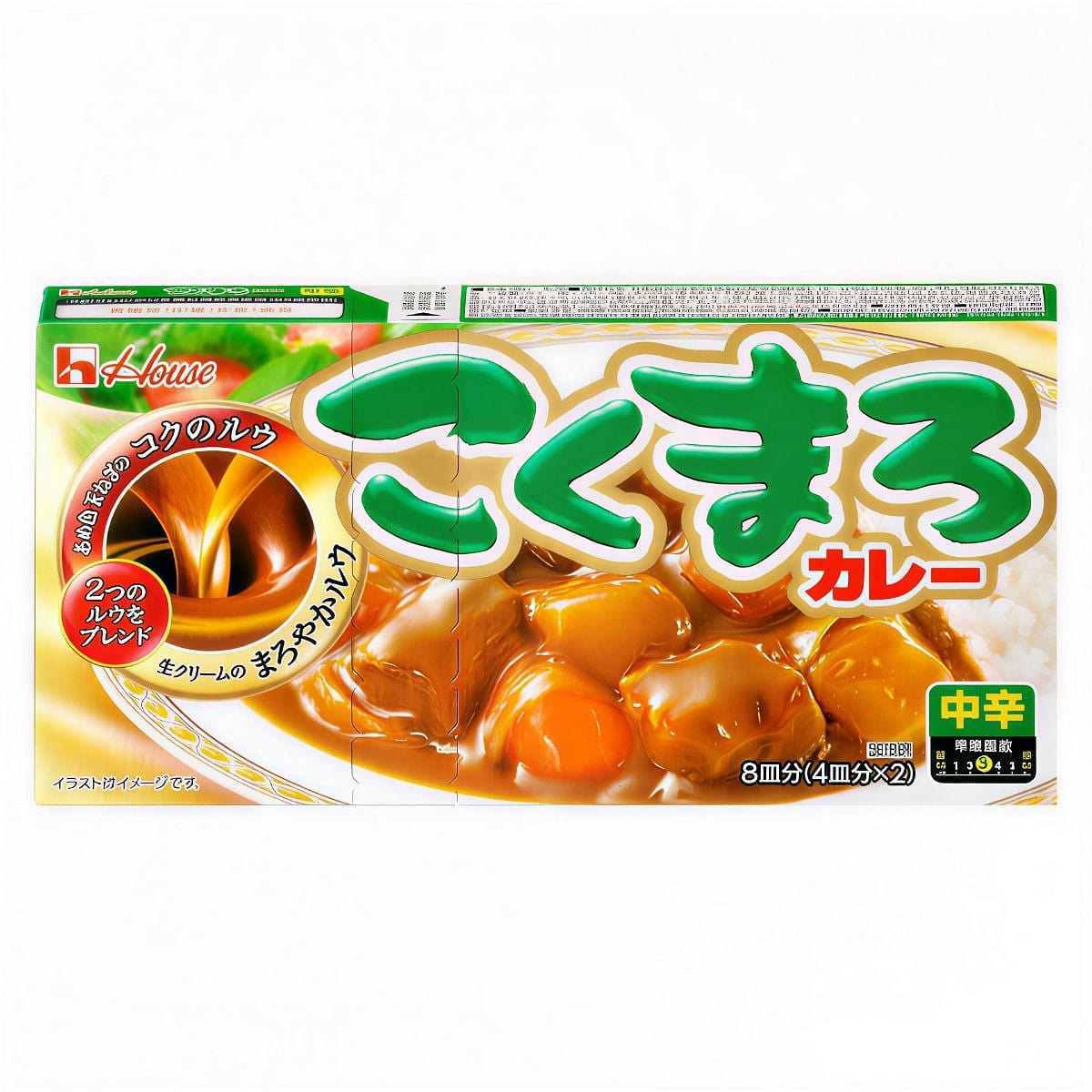 House Foods Curry Seasoning Cubes Medium Spicy: 3 140 g