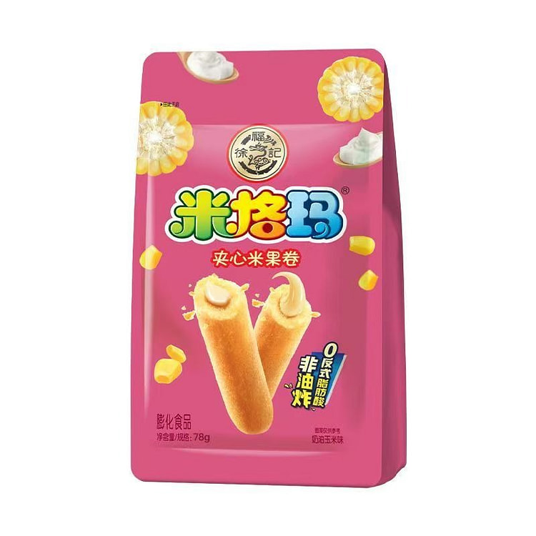 徐福记米格玛78g奶油玉米味夹心米果棒休闲零食 78 克