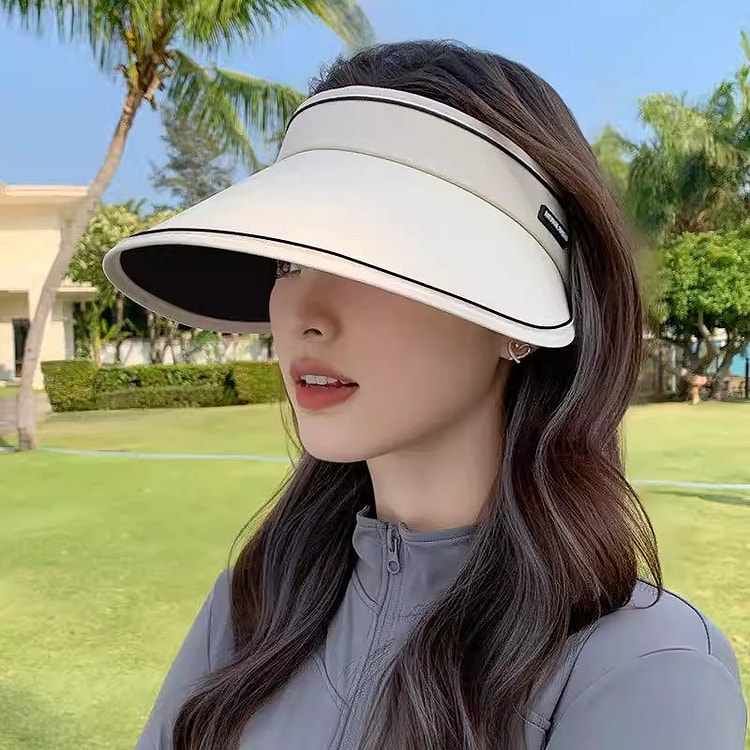 万宝绿 防晒帽子浅杏色可折叠·可调头围超大帽檐1g 1 份