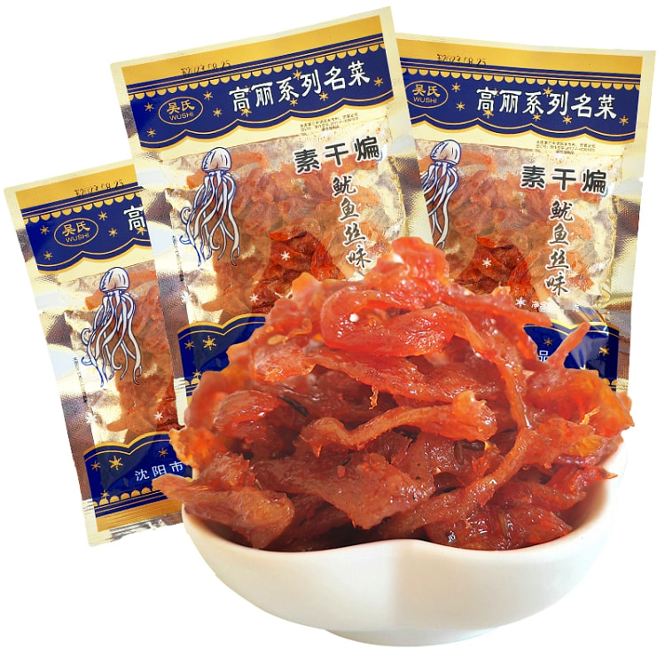吴氏素干煸鱿鱼丝味*3袋