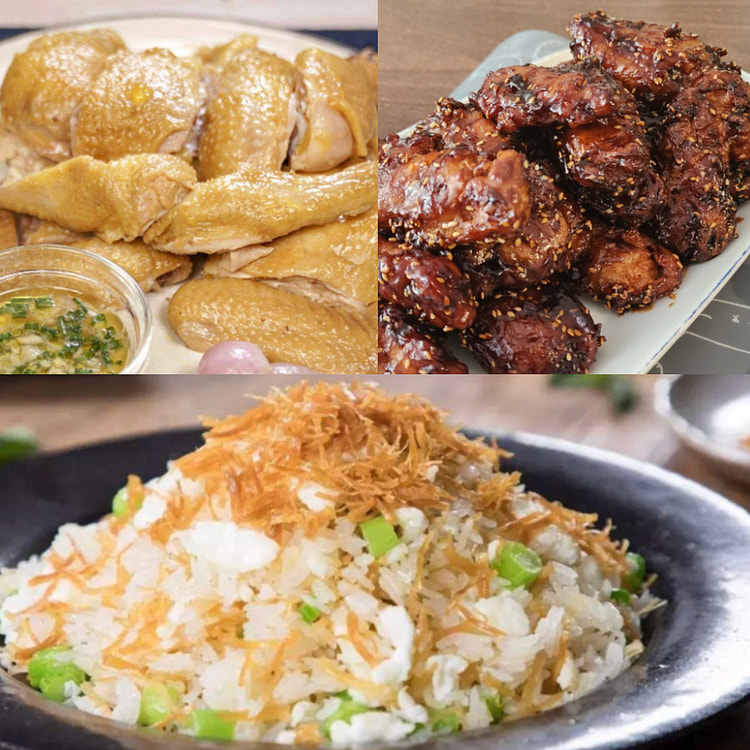 过年特供套餐 盐焗鸡半只+京都肉排+瑶柱蛋白炒饭