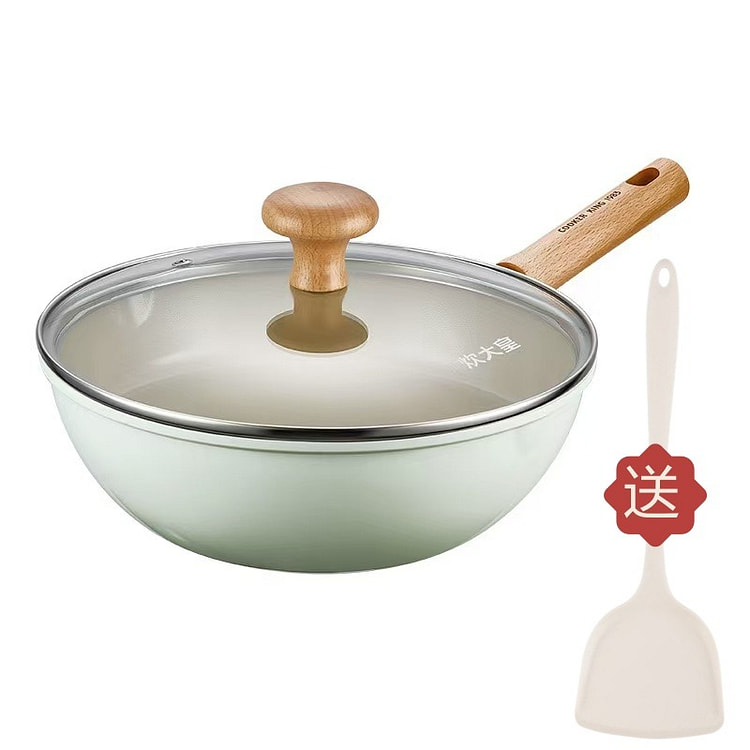 炊大皇钛不粘炒锅无氟燃气灶电磁炉通用28CM送铲子