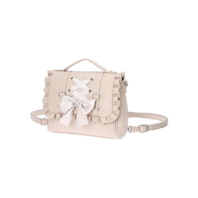 NOEMIE 3-Way Ribbon Backpack Pink F