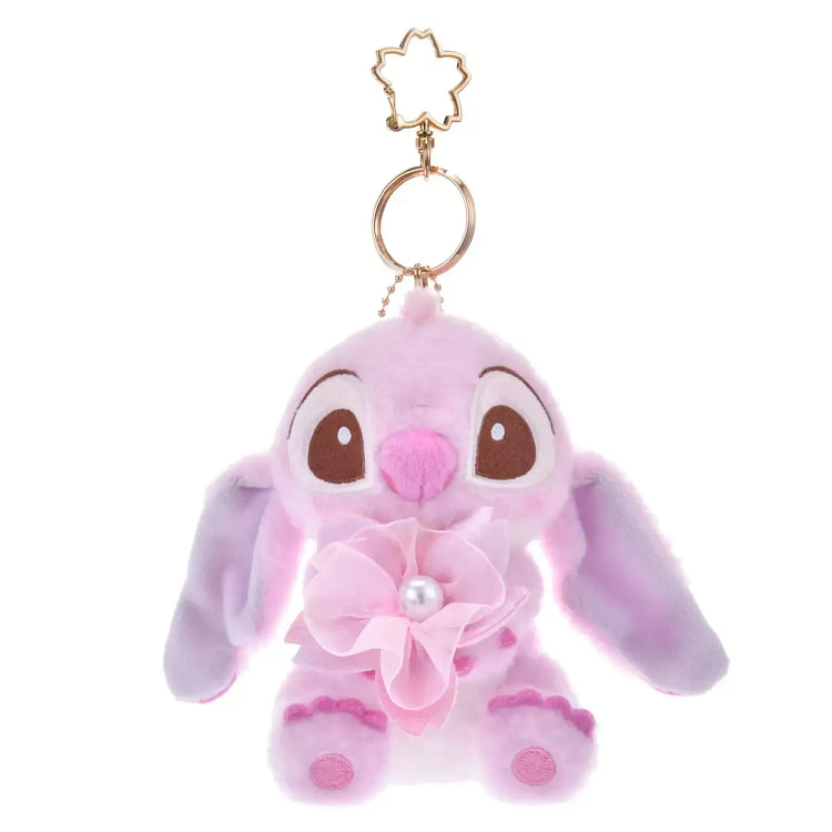 Tokyo Disney Stitch Sakura Plush Keychain