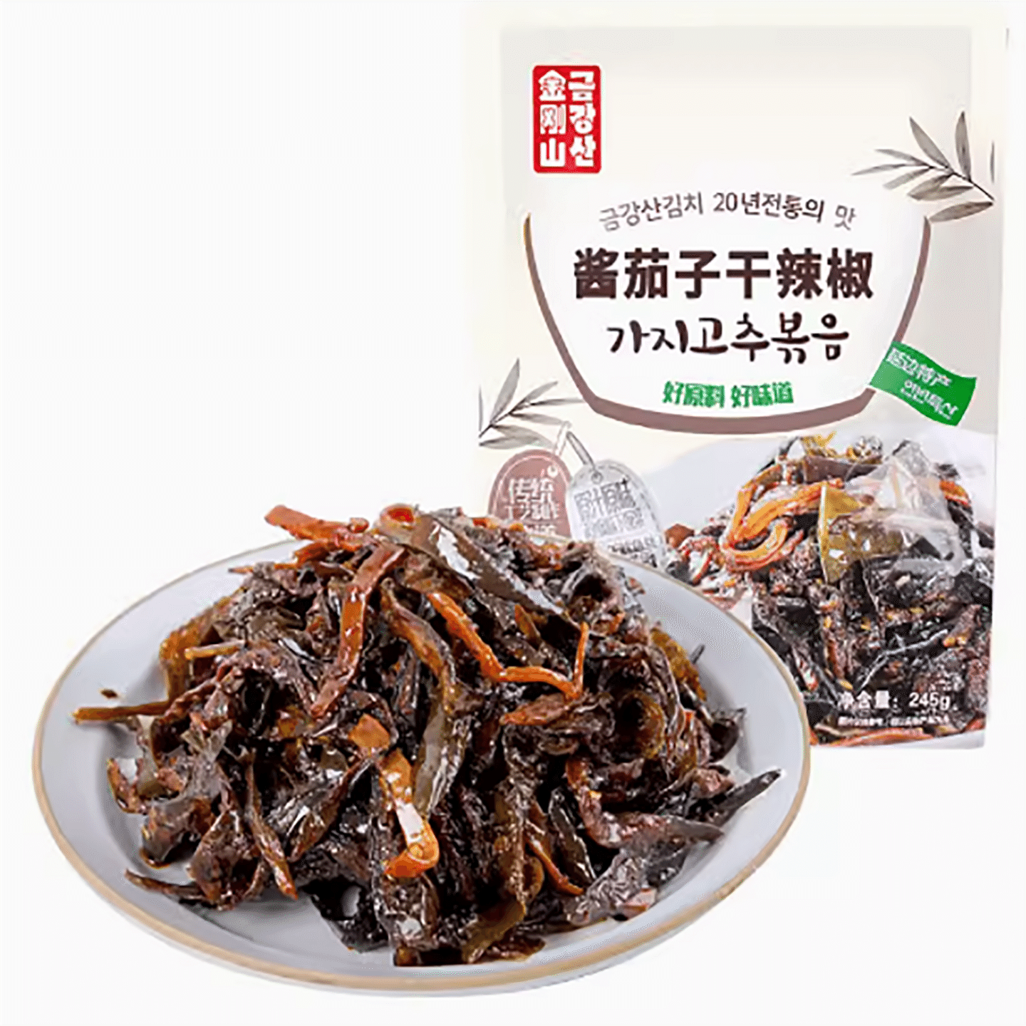 Sauce eggplant, dried chili and pickled vegetables 245 グラム
