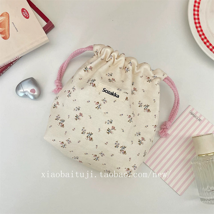 米色碎花收纳袋*1 100 克