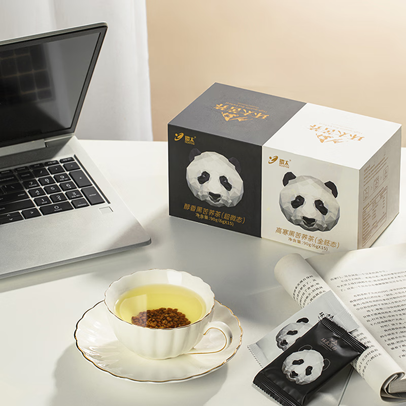 Sichuan】Huantai Tartary Buckwheat Tea Panda Small Square