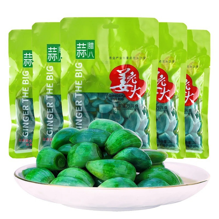 翡翠腊八蒜 传统工艺 腌制12天 0脂肪0着 200 克