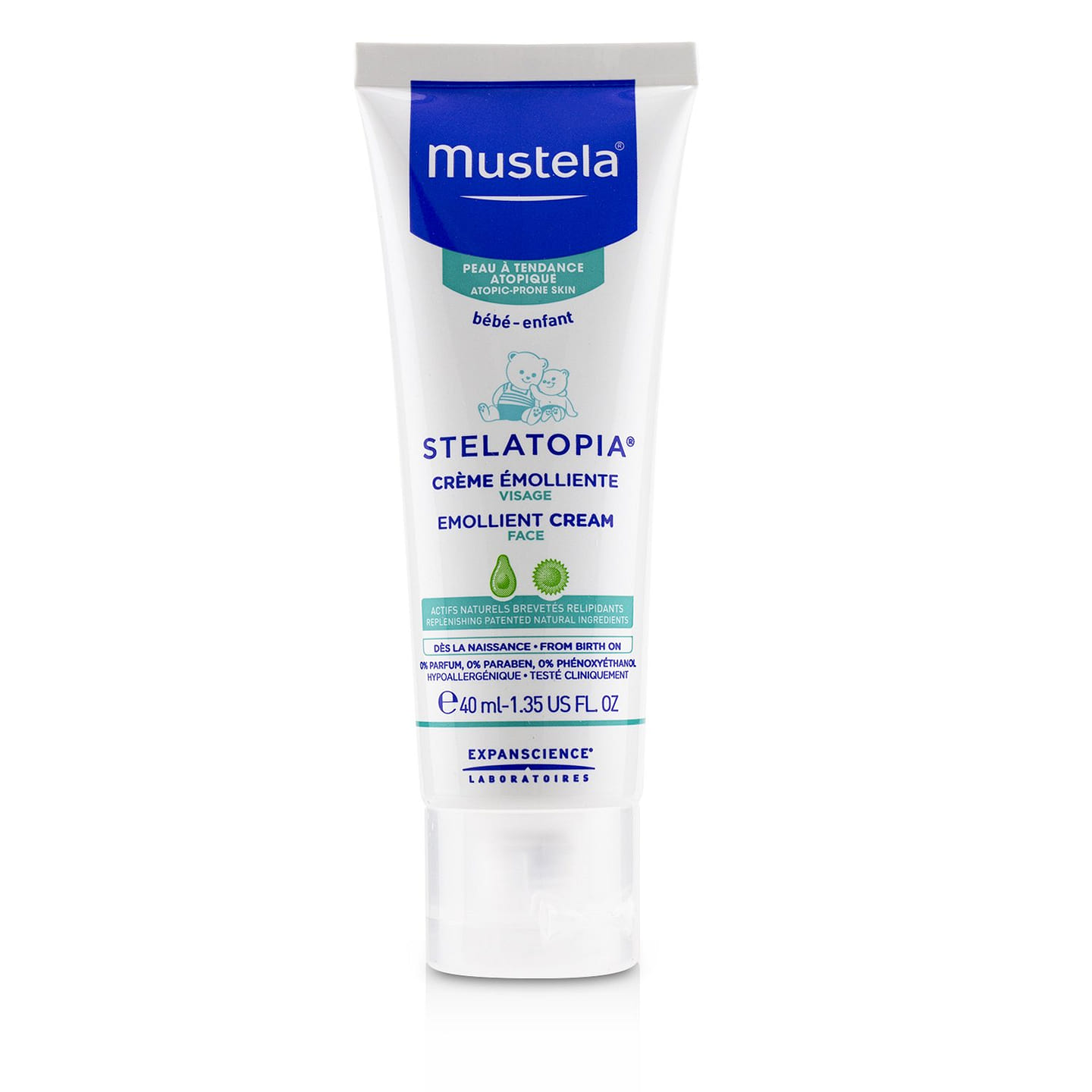 Mustela Stelatopia Emollient Cream For Face (Anti Redness Action) 40ml/1.35oz 40 ml