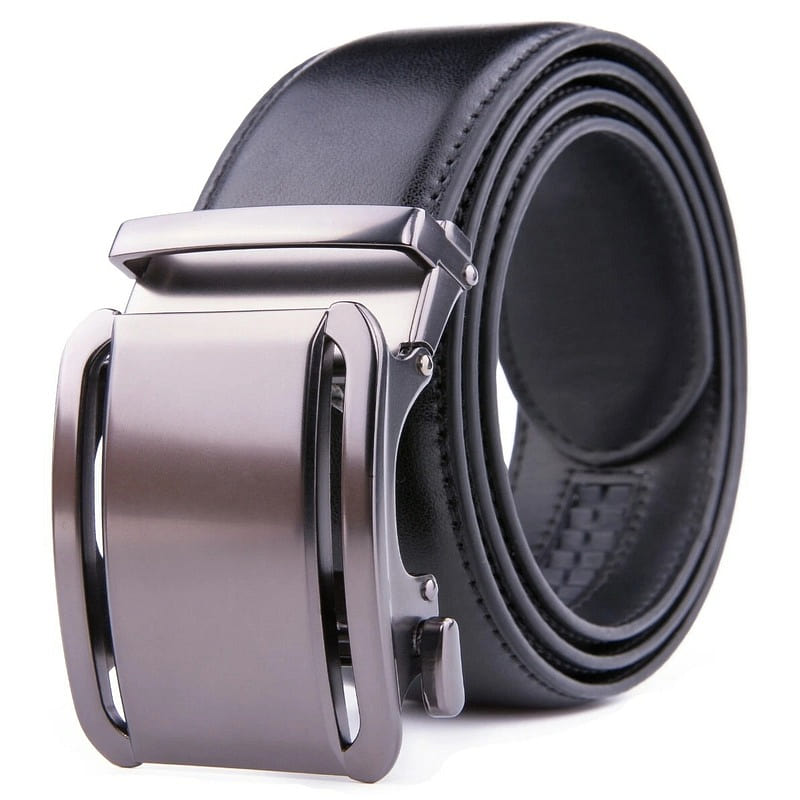 Men’s Belt Leather Ratchet Belts for Men BLACK 1 count