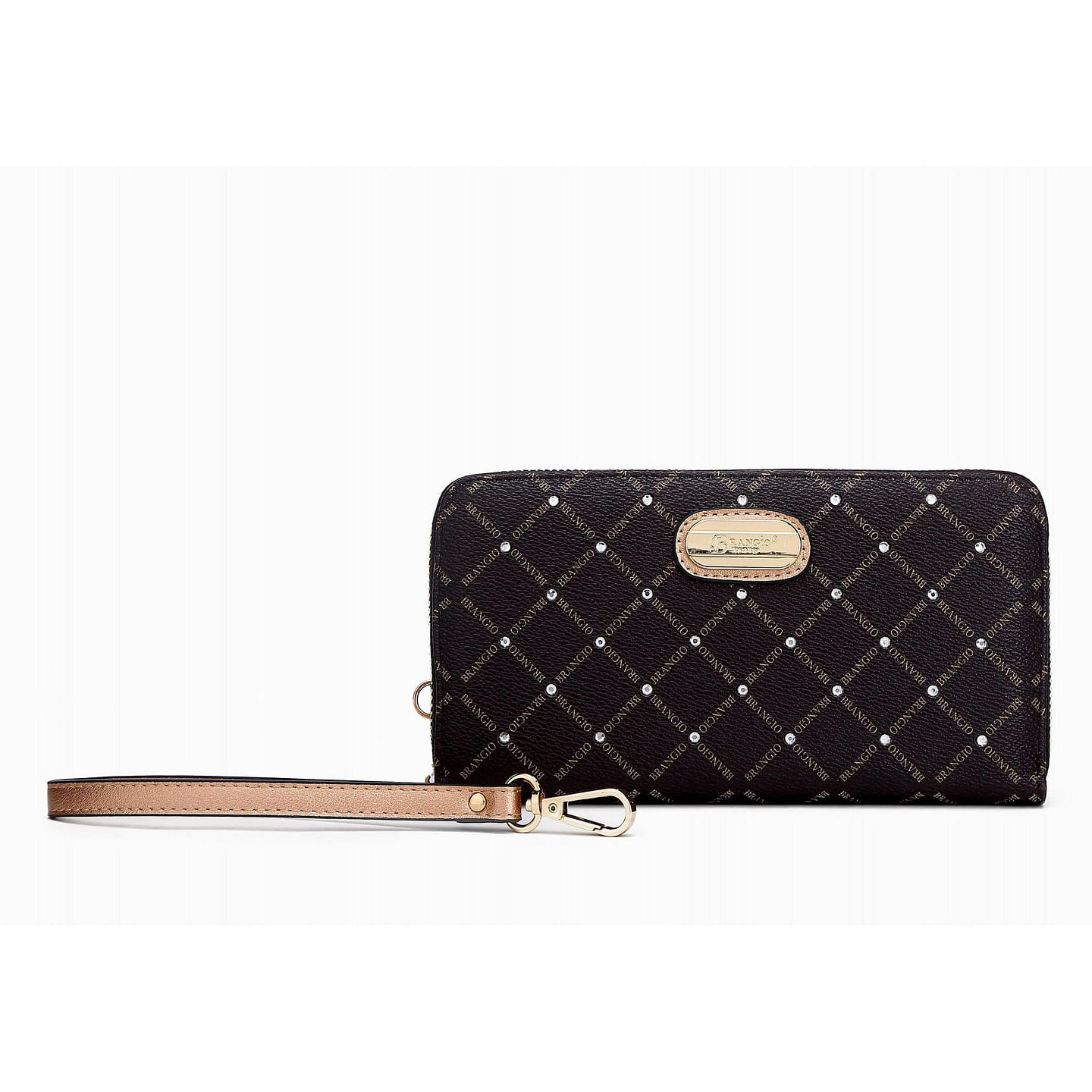 Ruby Romance Crystal Stud Top Handle Bag Brown Wallet [RHW3668-BN] 1 each