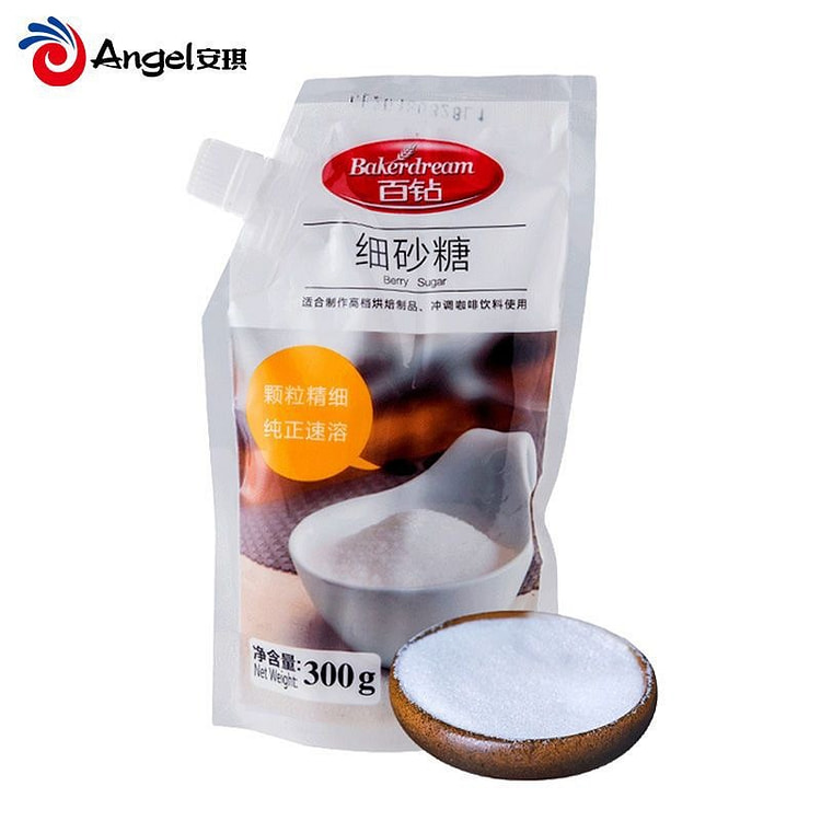 百钻细砂糖食用白砂糖家用做曲奇蛋糕打发淡奶油烘焙 300 克